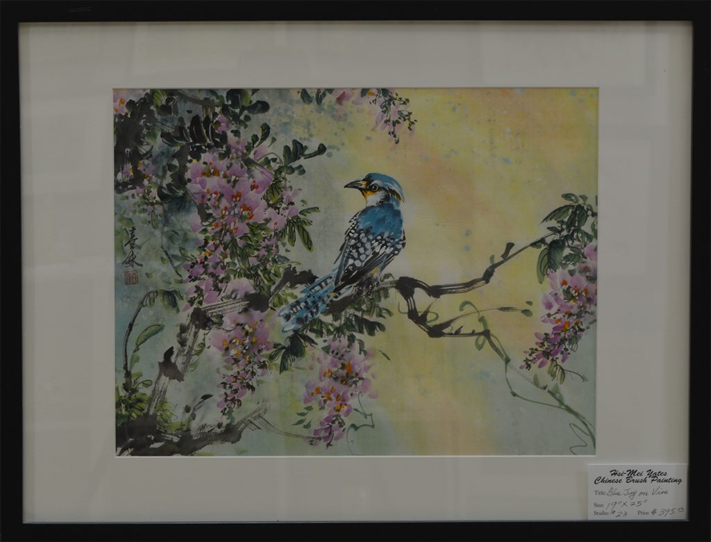 Blue Jay On Vine Hsi Mei Yates Libertytown Arts Workshop