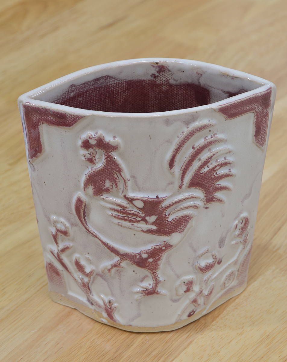 Rooster Pocket Vase Tiffany Yates LibertyTown Arts Workshop