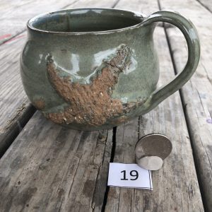 Betsy Curtiss Grey/Green With Starfish Mug #19