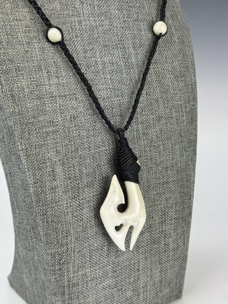 Chamorro Fish Hook Necklace View B-Jade Knudsen | LibertyTown Arts Workshop