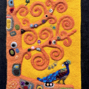 “Tree A La Gustav Klimt With Peacock” By Kay Basil