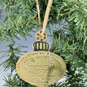 2017 LibertyTown Ornament-Vintage Logo With Gold Luster