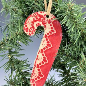 2019 LibertyTown Ornament-Pressed Pattern Red Candy Canes