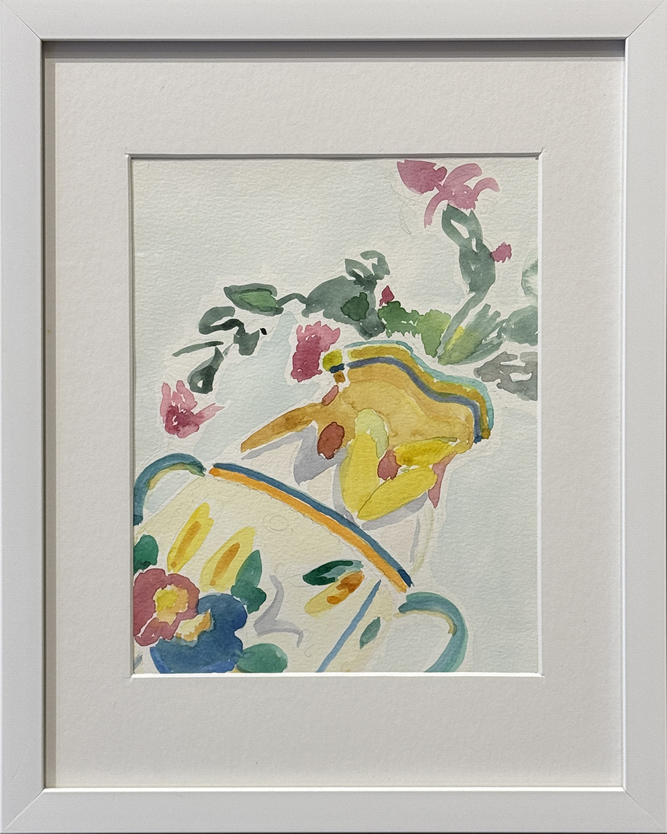 Yellow Vasw with Flowers-Karen Clark