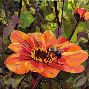 “Buzzing Dahlias” By Kelly Schmidt