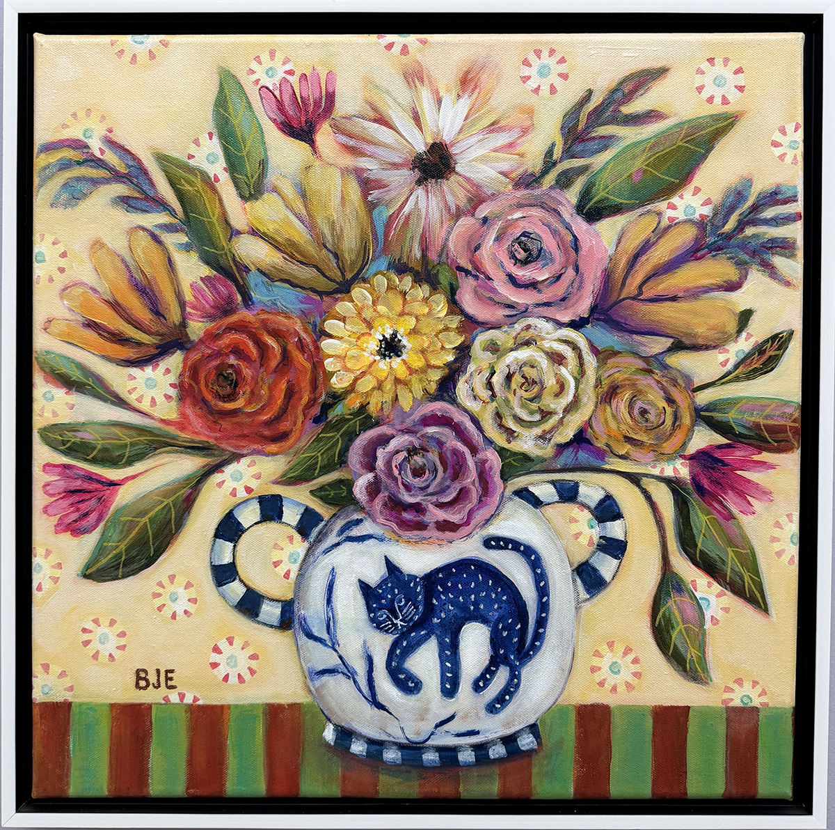 Blue Cat Bouquet-BJ Elvgren