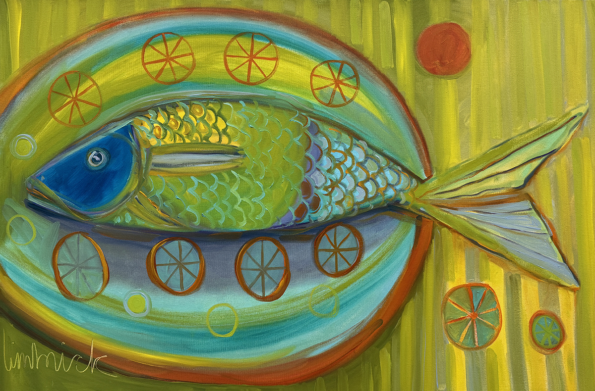 Fish with Orange Wheels-Joan Limbrick