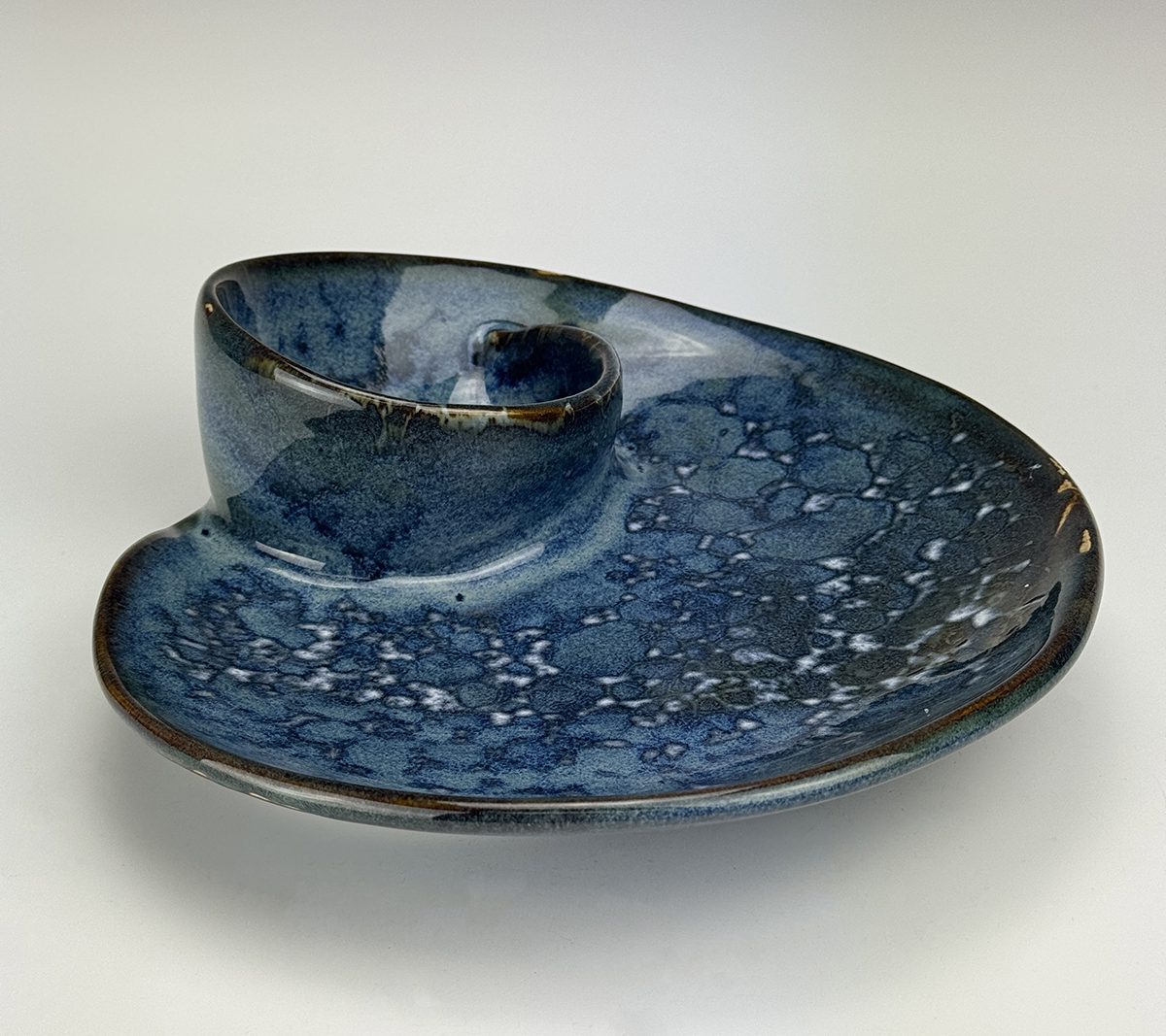 White Caps Swirl Bowl A-J Gray