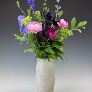 50. “Crackle Vase with Cut Flower Bouquet” by Dan Finnegan and Aline Fisher