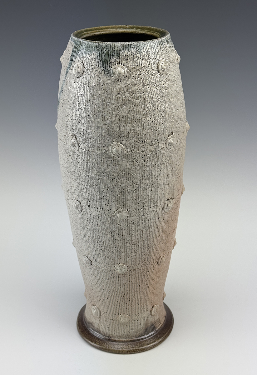 Crackle Vase with Fresh Flowers-Dan Finnegan and Aline Fisher