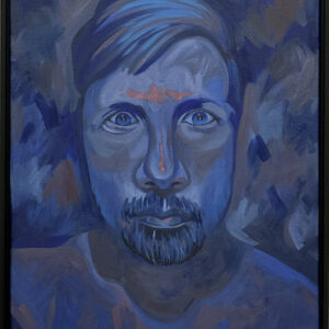 “Self-Portrait in Blue” by Caleb Mathews