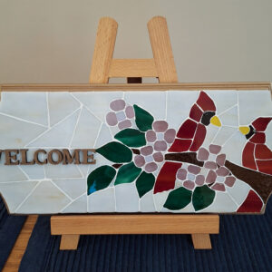 “Cardinal and Dogwood Welcome” by Beverly Brown