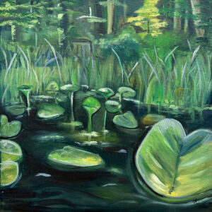 “Lilies on the Ni Reservoir” by Ayesha Kahn