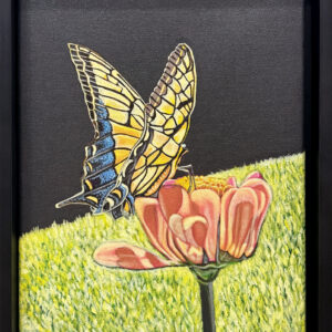 “Zinnia Resting Place” by Michelle Gaither